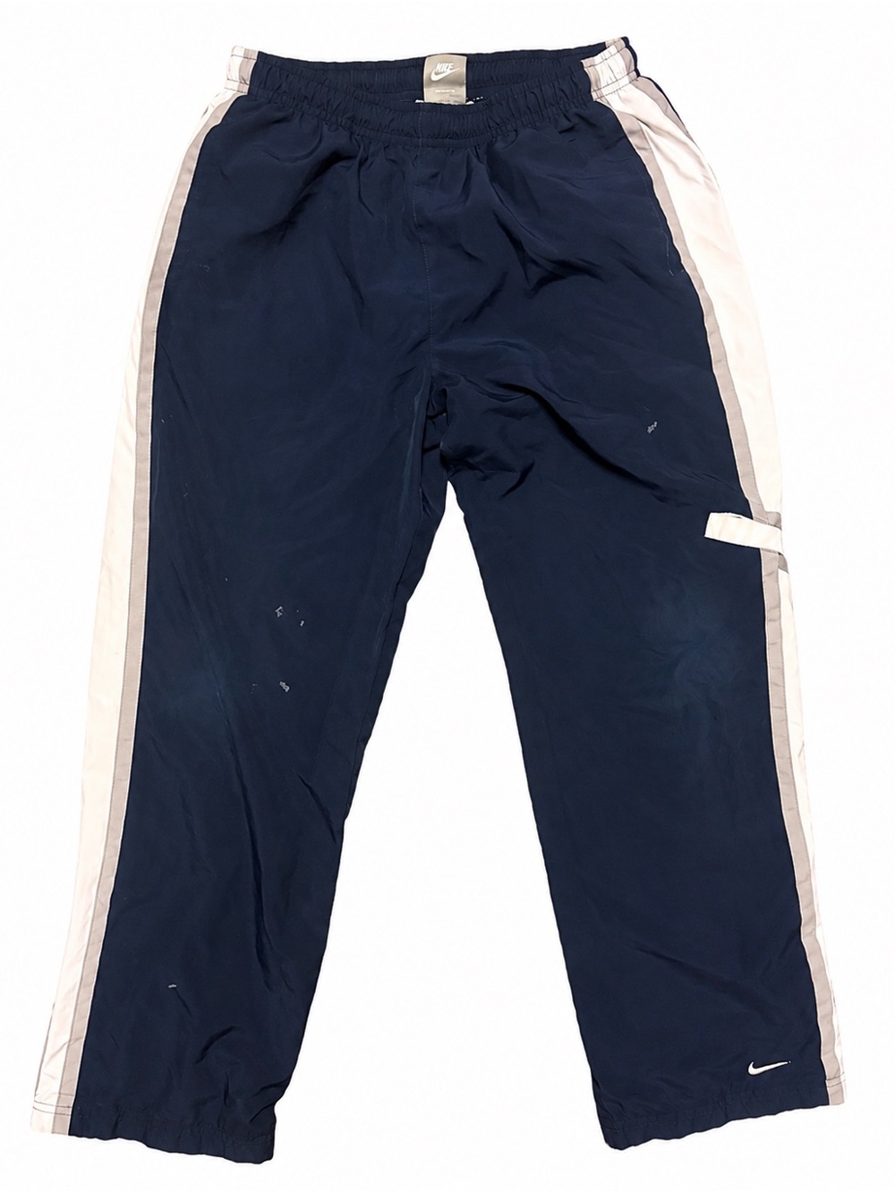 Nike Men's Navy Vintage Track Pants with White Side Panels